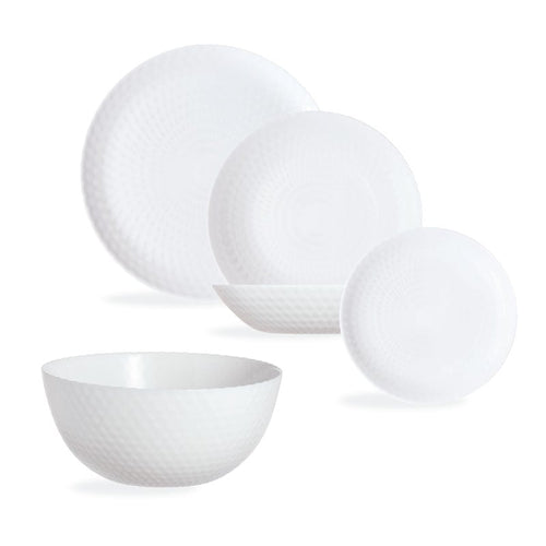 Service de table 19 pièces Pampille blanc