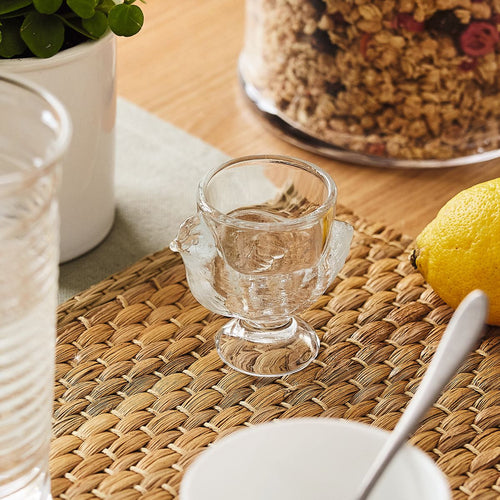 French Glass Chicken Egg Cup