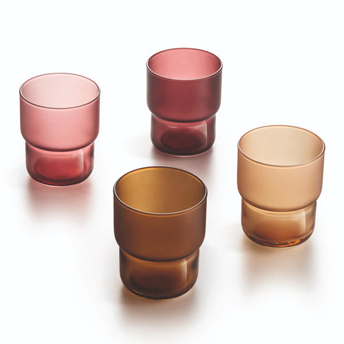 12 verres 27 cl en verre teinté Moka Delice