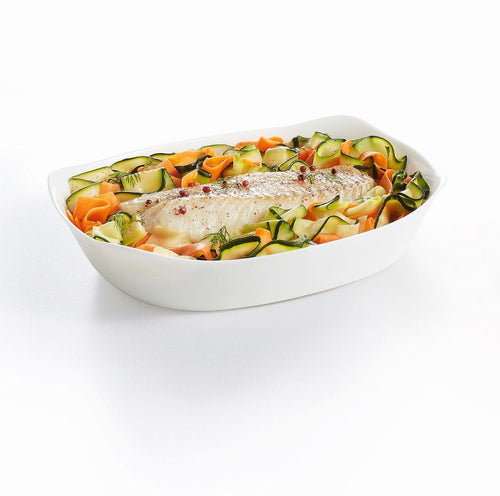 Plat de cuisson blanc 30 x 22 cm Smart Cuisine Carine