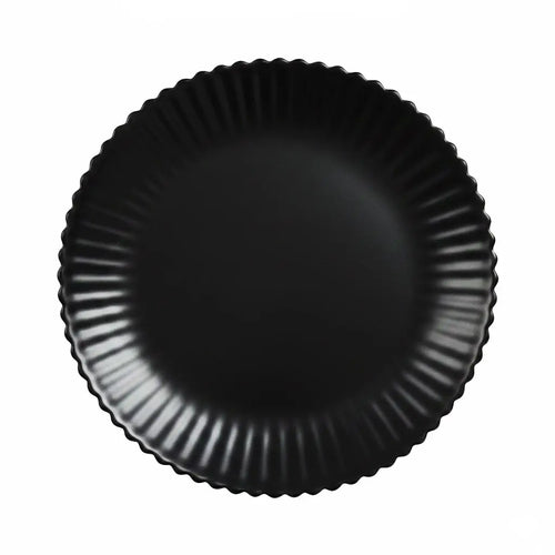 Assiette à dessert noire 19 cm Bloom