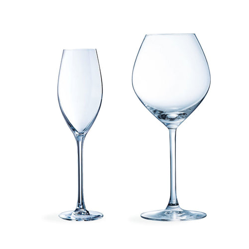 Ensemble 12 pièces Cheer Up Verre à pied 55cL et Flutes à Champagne