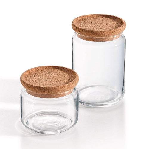 Set di due contenitori per la conservazione Pure Jar Cork - 1L + 0,5L
