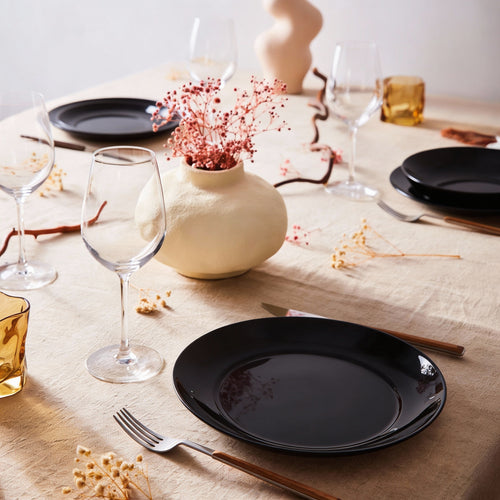Black dessert plate 18 cm Apy