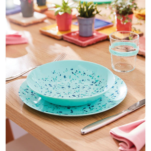 Assiette creuse turquoise 20 cm Venezia