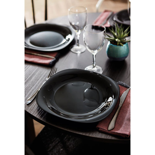 Assiette noire 27 cm Carine - 2