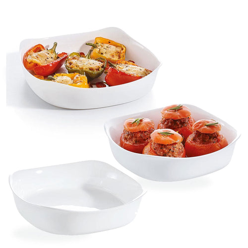 Lot de 3 plats à four carrés Smart Cuisine Carine 250°C