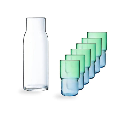 Ensemble carafe et 6 verres à eau 32 cl Candy Mix