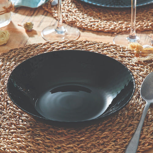 Black deep plate 20 cm Pampille