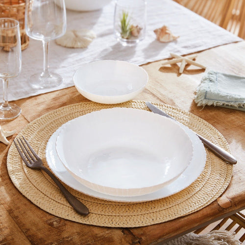 Service de table 18 pièces Ammonite Blanc