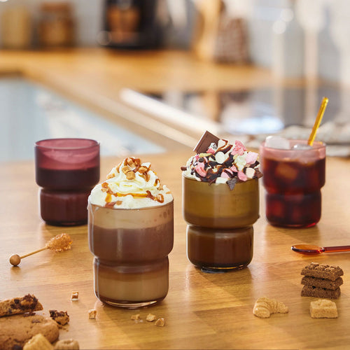 12 verres 27 cl en verre teinté Moka Delice