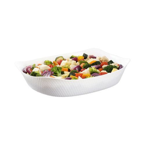 Plat de cuisson blanc 34 x 25 cm Smart Cuisine Wavy