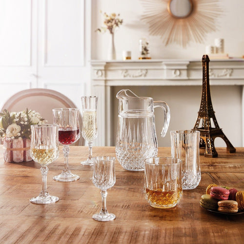 Ensemble 16 verres à pied et flûtes Longchamp