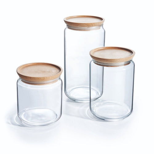 Lot de 3 pots de conservation Pure Jar Wood