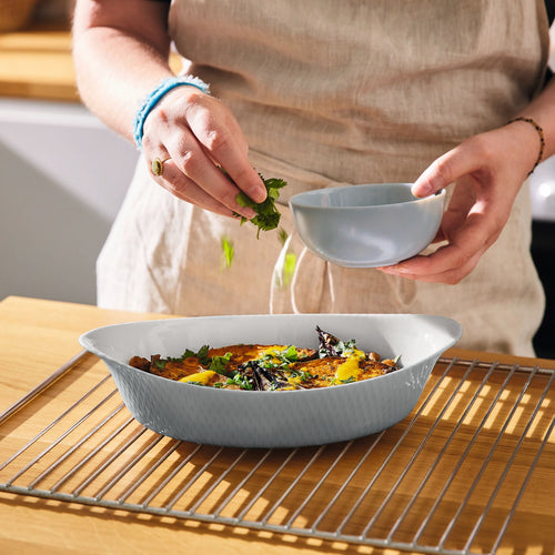Plat ovale 32x20 Smart Cuisine Wavy Granit - 2