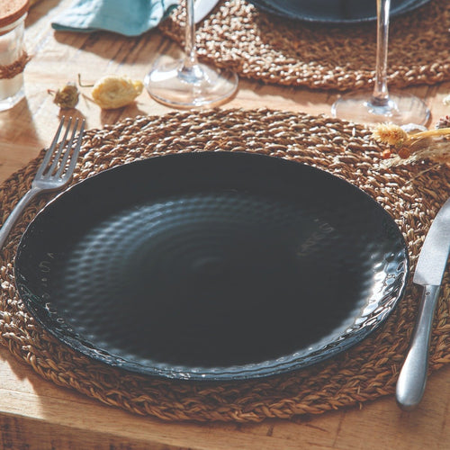 Assiette plate noire 25 cm Pampille - 2