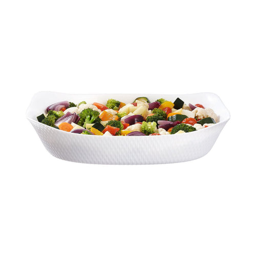 Plat de cuisson blanc 34 x 25 cm Smart Cuisine Wavy