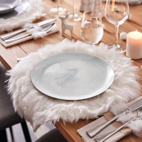 Assiette grise 25 cm Diwali Marble - 2