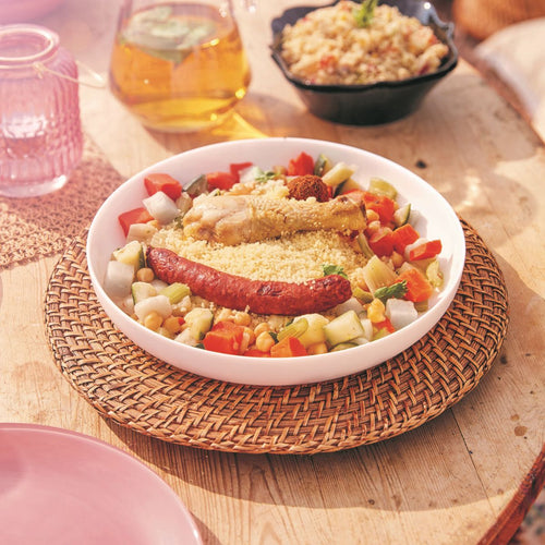 Assiette à couscous blanche 25 cm Friend