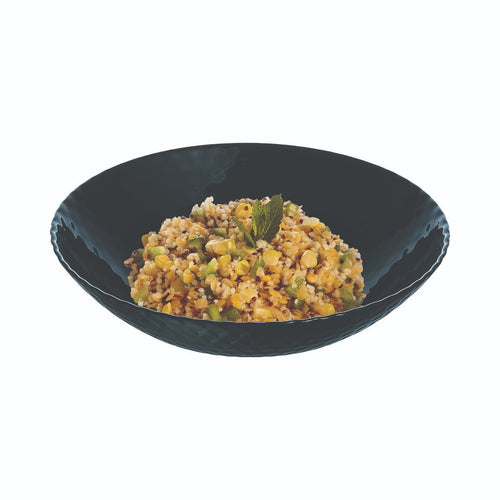 Black deep plate 20 cm Pampille