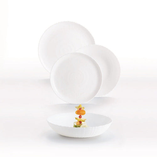 Service de table 18 pièces Ammonite Blanc