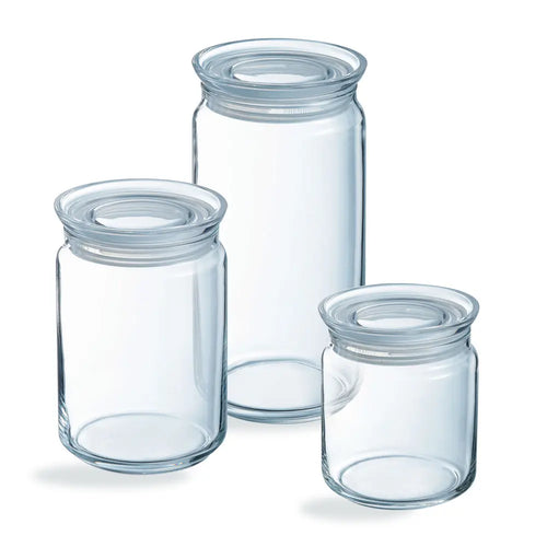 Set di 3 barattoli in vetro Pure Jar - 70-100-150cl