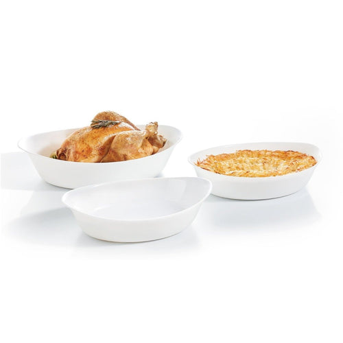 Lot de 3 plats à four ovales Smart Cuisine Carine 250°C