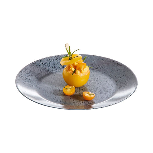 Assiette plate noire 25 cm Slate
