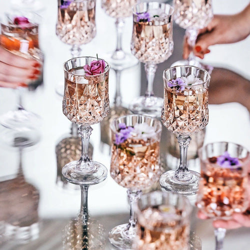 Ensemble 16 pièces, verres à pied et gobelets Longchamp