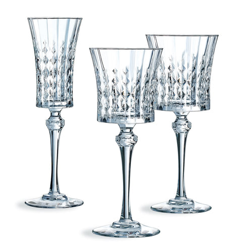 Ensemble 18 verres à pied Lady Diamond