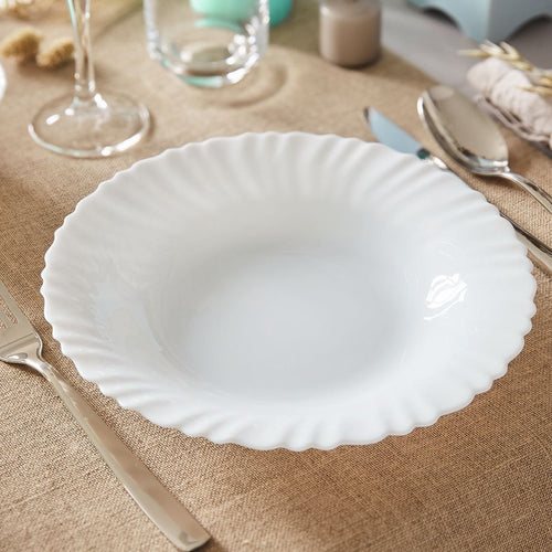 Assiette creuse blanche 23 cm Feston - 2